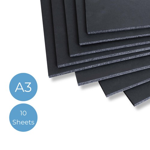 ValueX Foamboard 5mm A3 Black (Pack 10) - FBBKA310