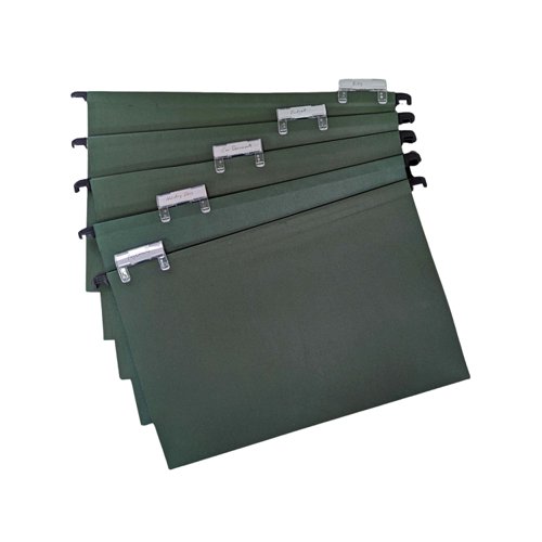 ValueX Foolscap Suspension File Manilla V Base Green (Pack 10) - FP10FS 14480CA