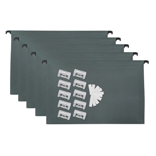 ValueX Foolscap Suspension File Manilla V Base Green (Pack 10) - FP10FS