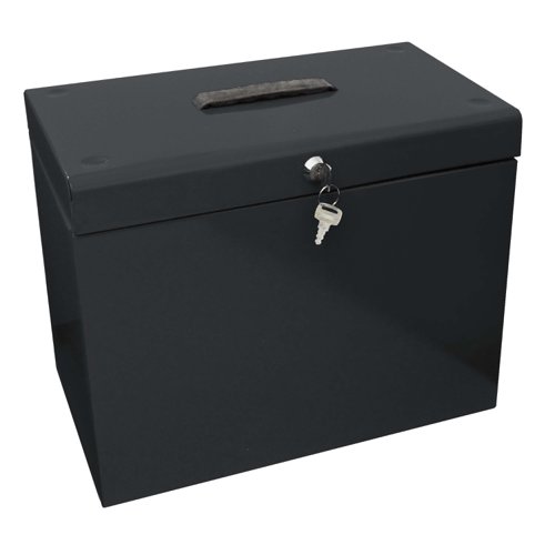 ValueX Cathedral Metal Suspension File Box A4 Black - A4BK