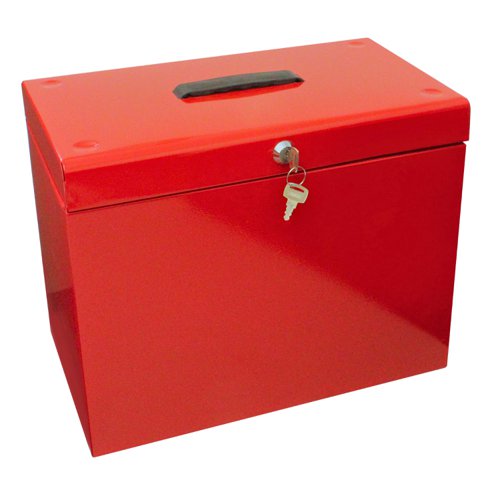 ValueX Cathedral Metal Suspension File Box A4 Red - FPA4RD