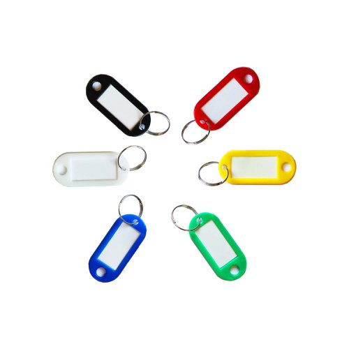 ValueX Key Tags Plastic Assorted Colours (Pack 100) - KTS100 Key Tags & Reels 14242CA