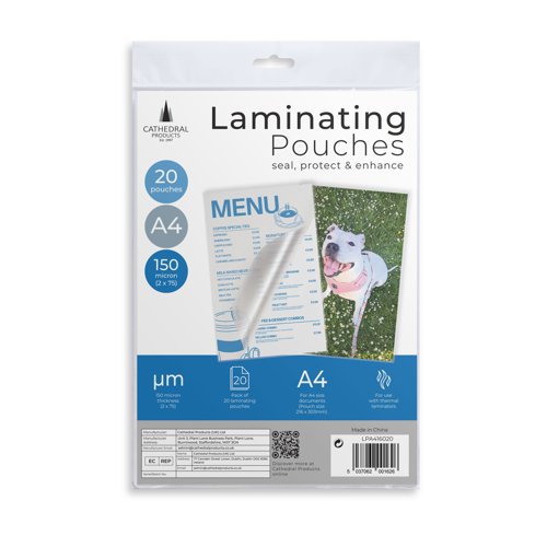 ValueX Laminating Pouch A4 2x75 Micron Gloss (Pack 20) - LPA416020