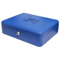 ValueX Metal Cash Box 300mm (12 Inch) Key Lock Blue - CBBL12