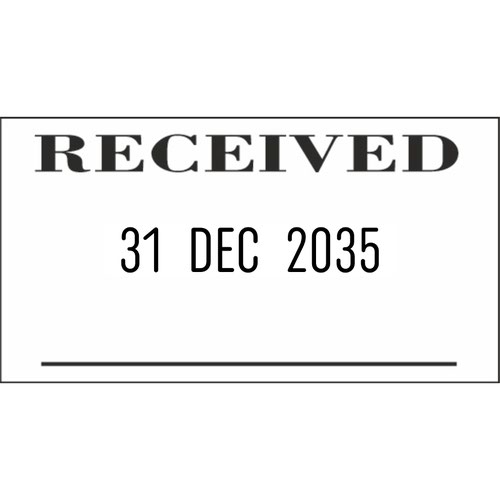 COLOP 04060/L1 RECEIVED Rubber Date Stamp