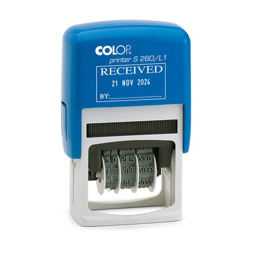 COLOP S260/L1 Green Line Self-Inking Date Stamp RECEIVED 3260/L1