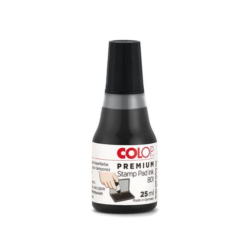 Colop 801 (25ml) High Quality Water Based Stamp Pad Ink Black