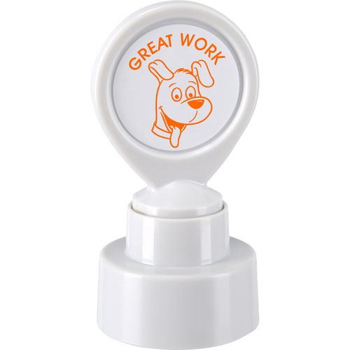 40398CL | What is a COLOP school stamper?Motivate – Reward – Boost confidence!School stampers are a great way of giving positive feedback on kid’s workbooks, notes, and reward charts.  They can even be used as part of a loyalty scheme for customers.The stamp measures 22mm dia and will give around 15,000 impressions.  Once the stamp dries out you can simply refresh with COLOP’s specially formulated EOS ink, which will give your stamp a further 15,000 impressions.Using flash technology, these stamps provide high quality imprints of up to 600dpi in strong vibrant colours.Supplied in an attractive domed box to keep you stamp free and your surfaces clean.