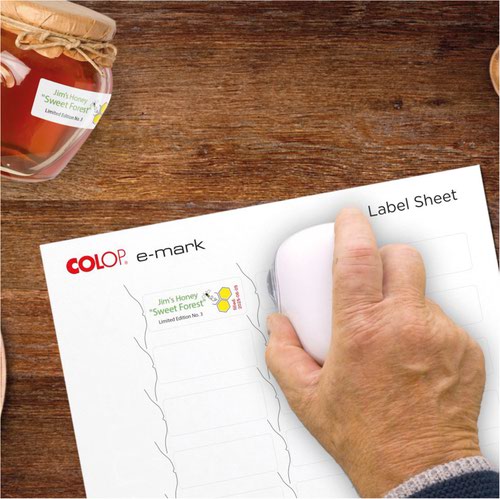 Colop E-Mark Labels - 1 Pack of 10 A4 Sheets | 30366J | Colop