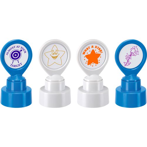 COLOP School Stamper Pack A - What a Star, Magic Wand, Gold Star, Almost at your Target 