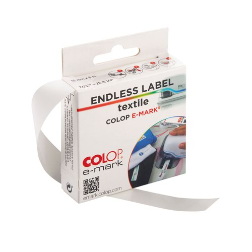COLOP e-mark Endless Textile Label - 14mm x 8m