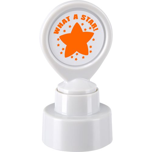 40363CL - Colop Self Inking Motivational Stamp Orange What A Star - 147169