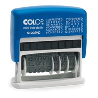 Colop S120/WD Self Inking Dial A Phrase Word and Date Stamp Blue/Red Ink - 105016