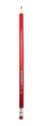 C2 HB Wood Case Pencil with Eraser Pack of 12 Office Pencils 00C2PC12E