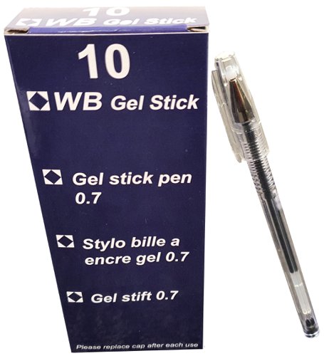 Gel Pen Black Pack of 10