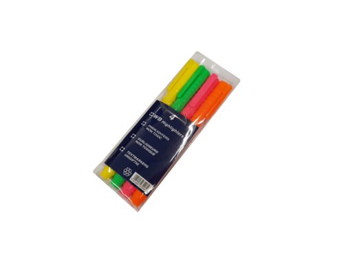 Highlighter Pen Assorted Wallet Pack of 4