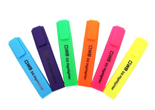 00HIPMUL6 | These Highlighters are an long-lasting and precise highlighter. Suitable for use on paper, faxes and copies as well as being inkjet safe, meaning it won`t smudge inkjet printouts. These highlighters have a soft chisel tip with varied line width of 2-5mm, making them a precise and controlled highlighter which is perfect for quick, repeated and easy highlighting of documents, revision work and study notes.