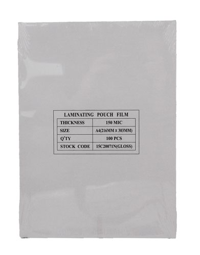 Laminating Pouch A4 150 micron Pack of 100