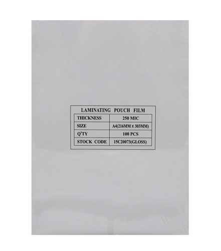 Laminating Pouch A4 250 micron Pack of 100