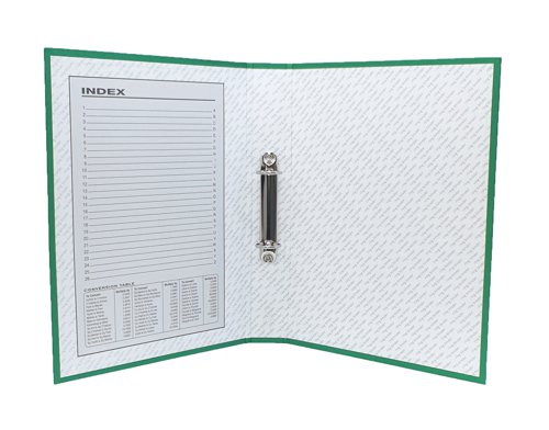 A4 Ring Binder with 2 ring mechanism and 25mm filing capacity - Green (Pack of 10) Ring Binders 00ST0027