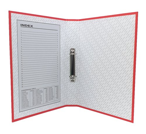 A4 Ring Binder with 2 ring mechanism and 25mm filing capacity - Red (Pack of 10) Ring Binders 00ST0028