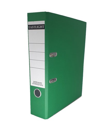 A4 70mm Filing Capacity Lever Arch File with Spine Label - Green (Pack of 10)
