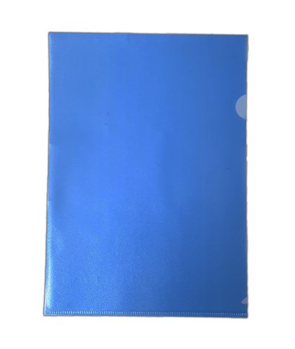 A4 Polypropylene Cut Flush Folder Transparent Blue (Pack of 100)