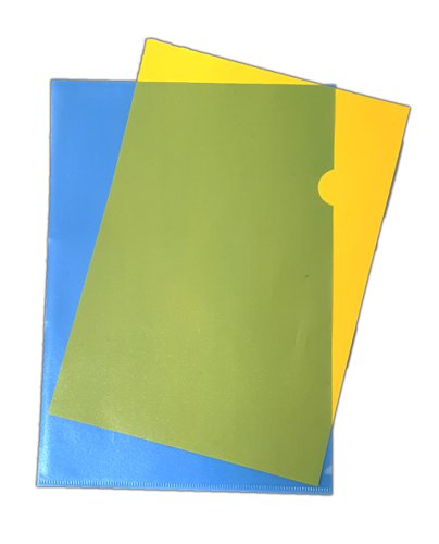 A4 Polypropylene Cut Flush Folder Transparent Blue (Pack of 100) Open 2 Side Folders 00ST1804