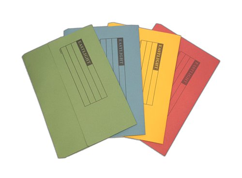 Foolscap 220gsm Manilla Half Flap Document Wallet Assorted (Pack of 50)