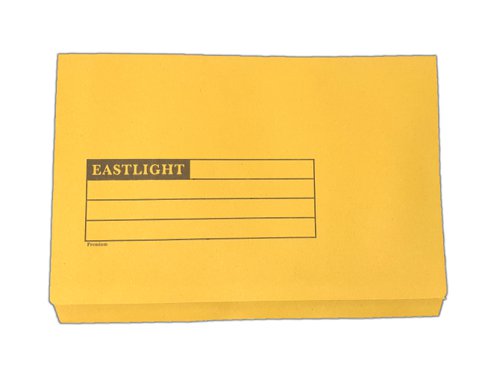 Foolscap 280gsm Manilla Full Flap Document Wallet Yellow (Pack of 50)
