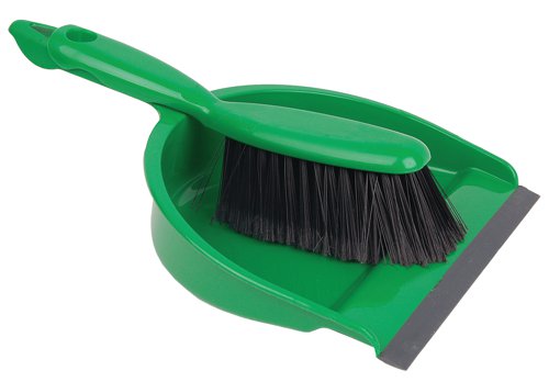 Dustpan and Brush Set Soft Bristle Green (1)