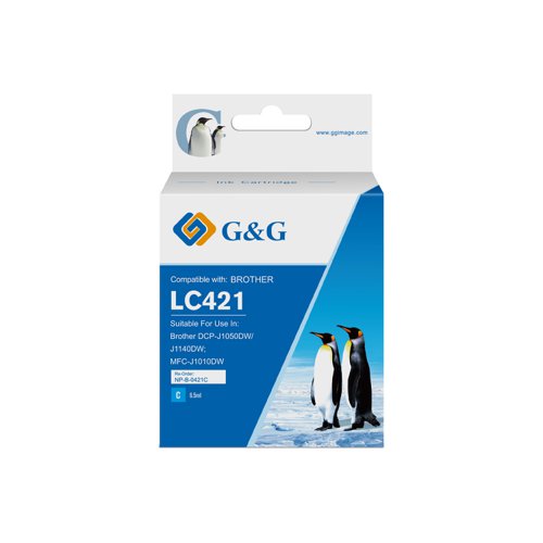 Compatible Brother LC421 Cyan Ink Cartridge (LC421C) - Brother DCP