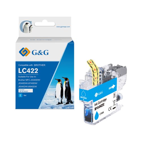 Compatible Brother LC422C Cyan Ink Cartridge Inkjet Cartridges 11511423