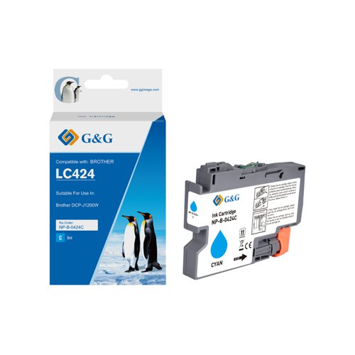 Compatible Brother LC424C Cyan Ink Cartridge Inkjet Cartridges 11513425