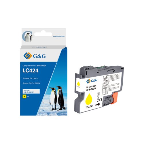 Compatible Brother LC424Y Yellow Ink Cartridge