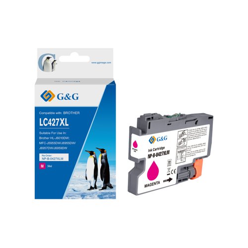 Compatible Brother LC427XLM High Capacity Magenta Ink Cartridge Inkjet Cartridges 11514433