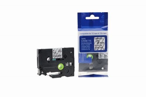 Compatible Brother P Touch TZe-121 Black on Clear also for TZ-121 Label Cassette