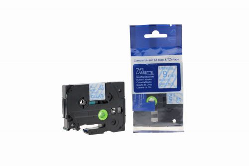 Compatible Brother P-Touch TZe-123 Blue on Clear also for TZ-123 Label Cassette