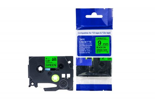 Compatible Brother P-Touch TZe-721 Black on Green also for TZ-721 Label Cassette
