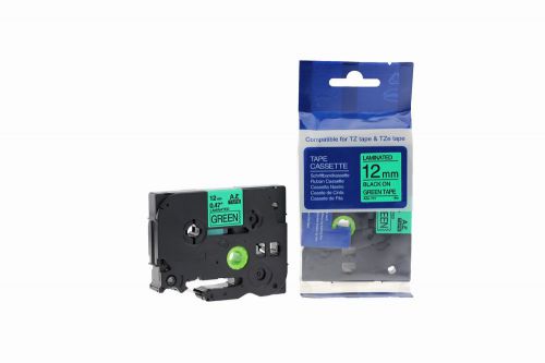 Compatible Brother P-Touch TZe-731 Black on Green also for TZ-731 Label Cassette