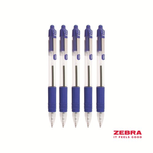 Zebra Z-Grip Retractable Ballpoint Pen Blue ink - Pack of 12