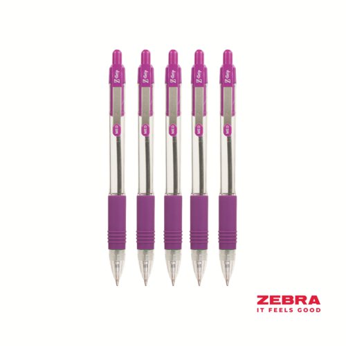 Zebra Z-Grip Retractable Ballpoint Pen Violet ink - Pack of 12