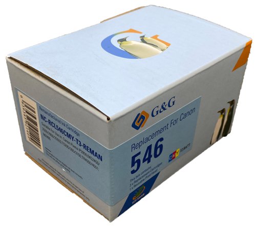Remanufactured Canon G+G CL-546XL Eco Saver Colour Inkjet (1 Printhead + 3 Tanks) Inkjet Cartridges 23510548