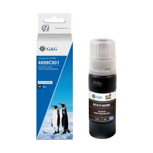 Compatible Canon G+G GI-53BK Black Ink Bottle 4699C001