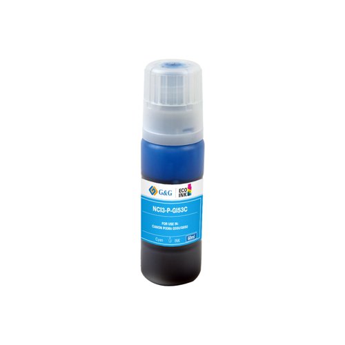 Compatible Canon G+G GI-53C Cyan Ink Bottle 4673C001