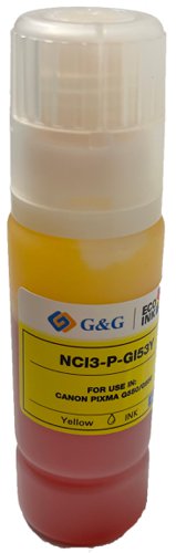 Compatible Canon G+G GI-53Y Yellow Ink Bottle 4681C001 Inkjet Cartridges 23510653