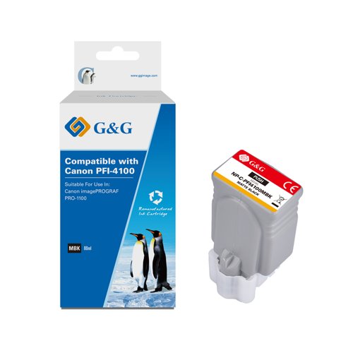 Compatible Canon G+G PFI?4100MBK Matte Black Ink Cartridge 6776C001