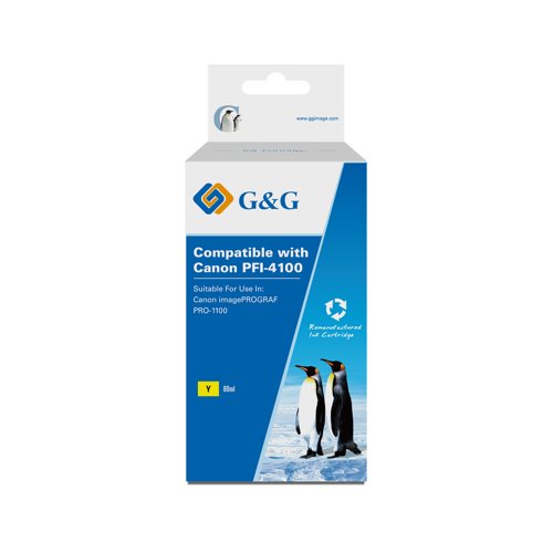 Compatible Canon G+G PFI?4100Y Yellow Ink Cartridge 6780C001