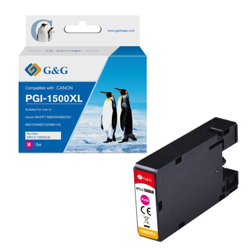 Compatible Canon  PGI-1500XLM Hi Yield Magenta Ink Cartridge