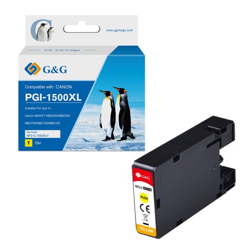 Compatible Canon  PGI-1500XLY Hi Yield Yellow Ink Cartridge